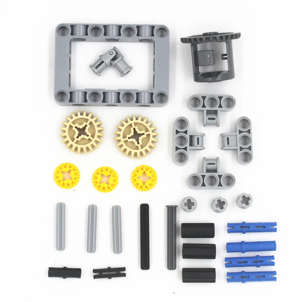 Moc Technische 29Pcs Differentiaaltandwielkast Kit (Gears, Pins, Assen, Connectoren) pack Compatibel Met Lego MOCTSMA29