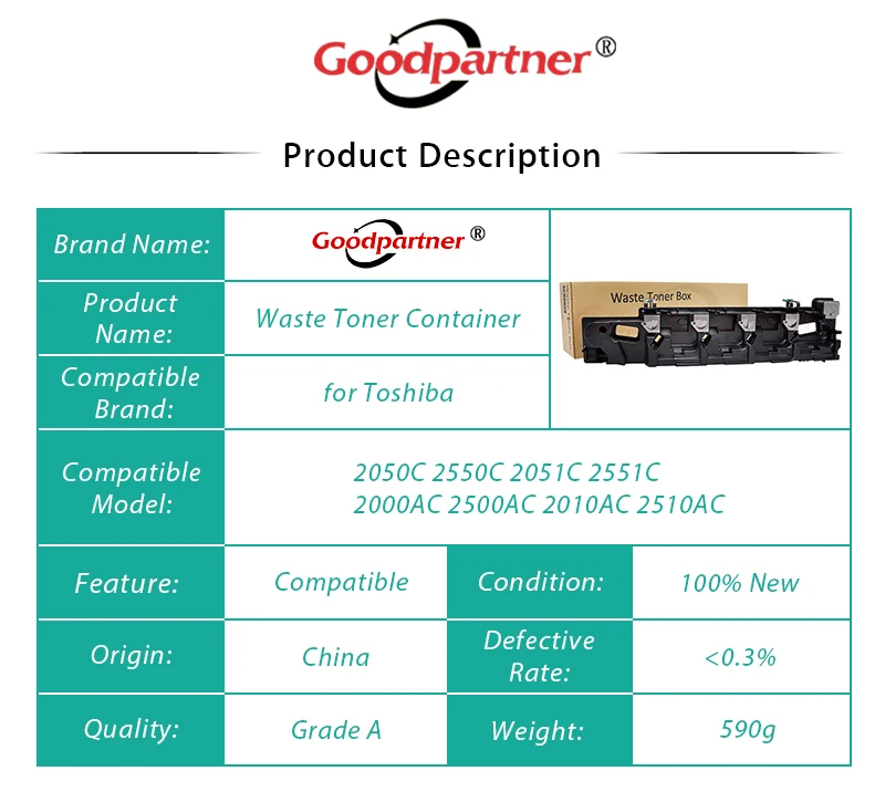 PS TBFC30 6AG00004477 контейнер для мусора картридж Toshiba e STUDIO 2050C 2550C 2051C 2551C 2000AC 2500AC