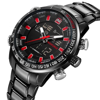 

NAVIFORCE Mens Quartz Analog Watch Luxury Fashion LED Sport Wristwatch Waterproof Stainless Male Watches Clock Relogio Masculino