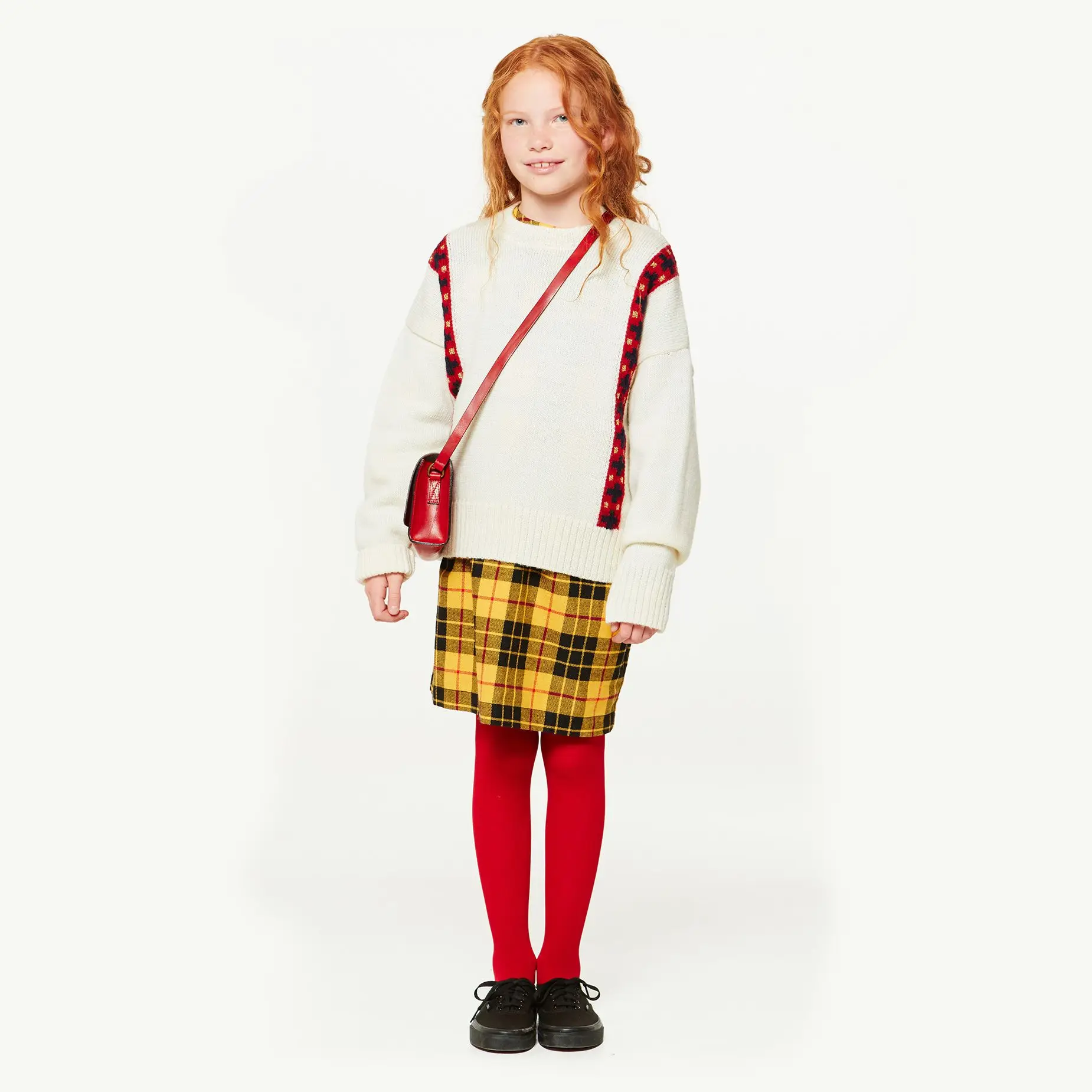 Комплекты одежды для девочек коллекция года, зимняя теплая детская трикотажная одежда для маленьких мальчиков свитер с геометрическим рисунком «бык» топы, Лебединая юбка, вязаные куртки