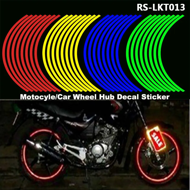 

RASTP 16 Strips Motocross Bike Motorcycle Wheel Tire Reflective Rim Sticker Safety Reflector 18" 4 Car Styling RS3-LKT013