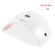 SUN9X Plus 36W LED Nail Dryer with LCD Timer and Button 18 Leds Ultraviolet Nail Lamp for Nails UV Gel Polish Nail Art