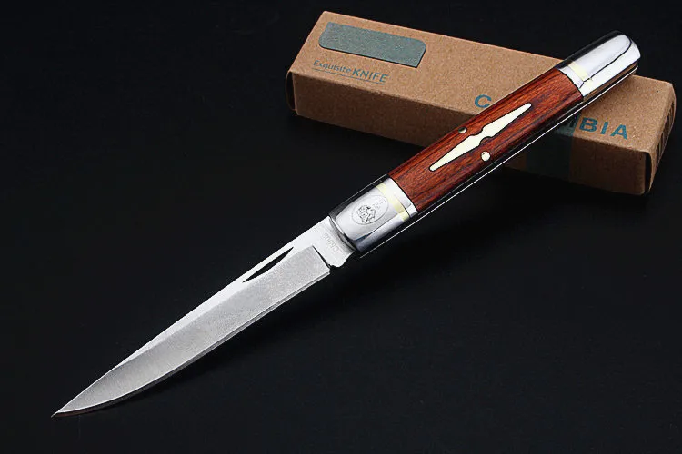 Тактический складной нож для фруктов с деревянной ручкой для самозащиты, выживания в дикой природе, маленькие фиксированные охотничьи ножи, инструменты для повседневного использования - Цвет: Red wood