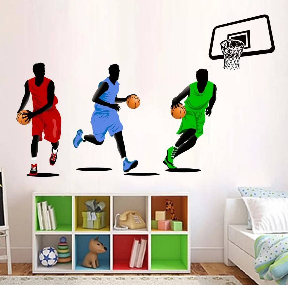 Basketball Dunk Sport Removable Wall Art Decal Vinyl Sticker Mural