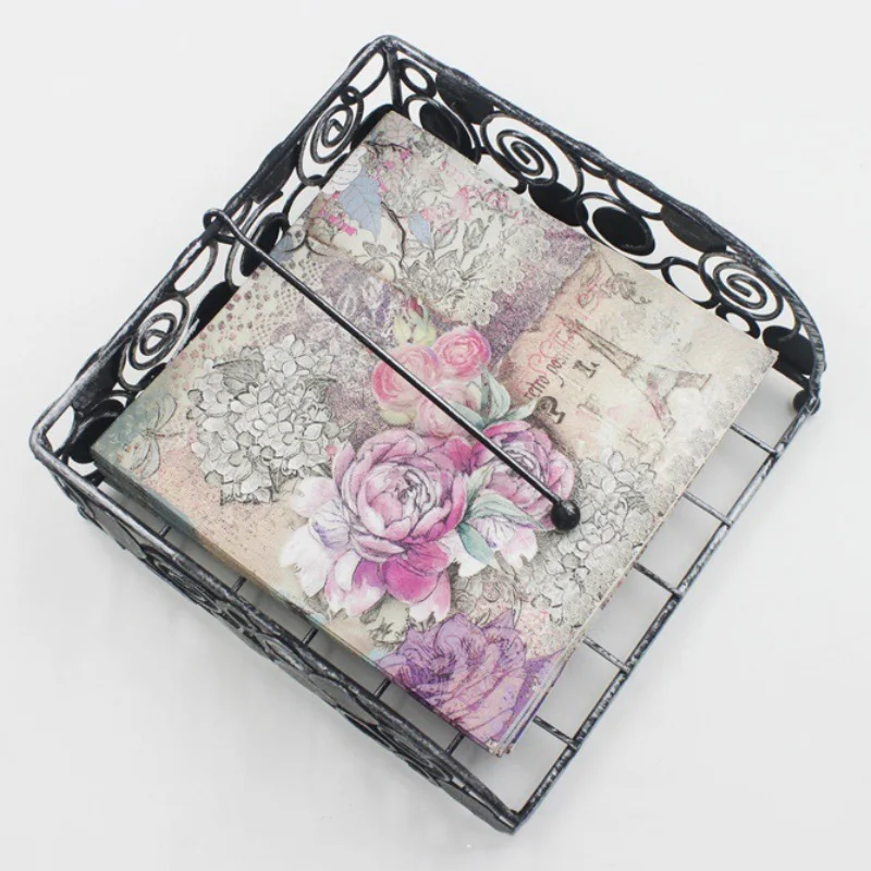 

20 pcs/lot printed Rose Feature Party 33cm*33cm Tissue Paper Decoupage For & Napkins Servilleta Event Decoration