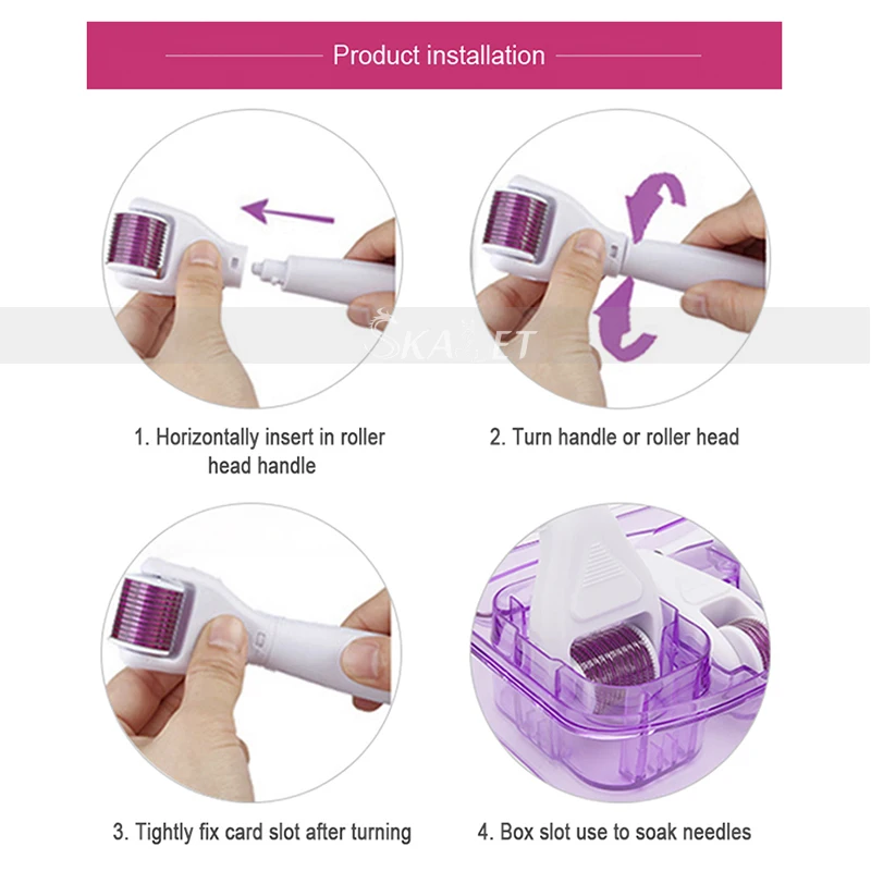 6 в 1 дермароллер микронидлинг наборы для многократного ухода за кожей омоложения лечение иглы микродермабразия роллор