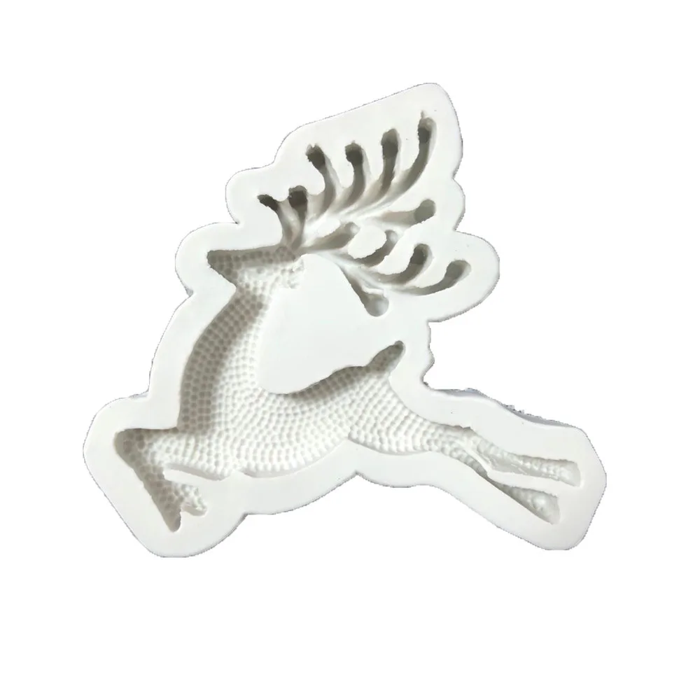 

Christmas Elk Deer Silicone Molds Cupcake Fondant Cake Decorating Tools Soap Candle Mold Gumpaste Chocolate Cake Baking Moulds