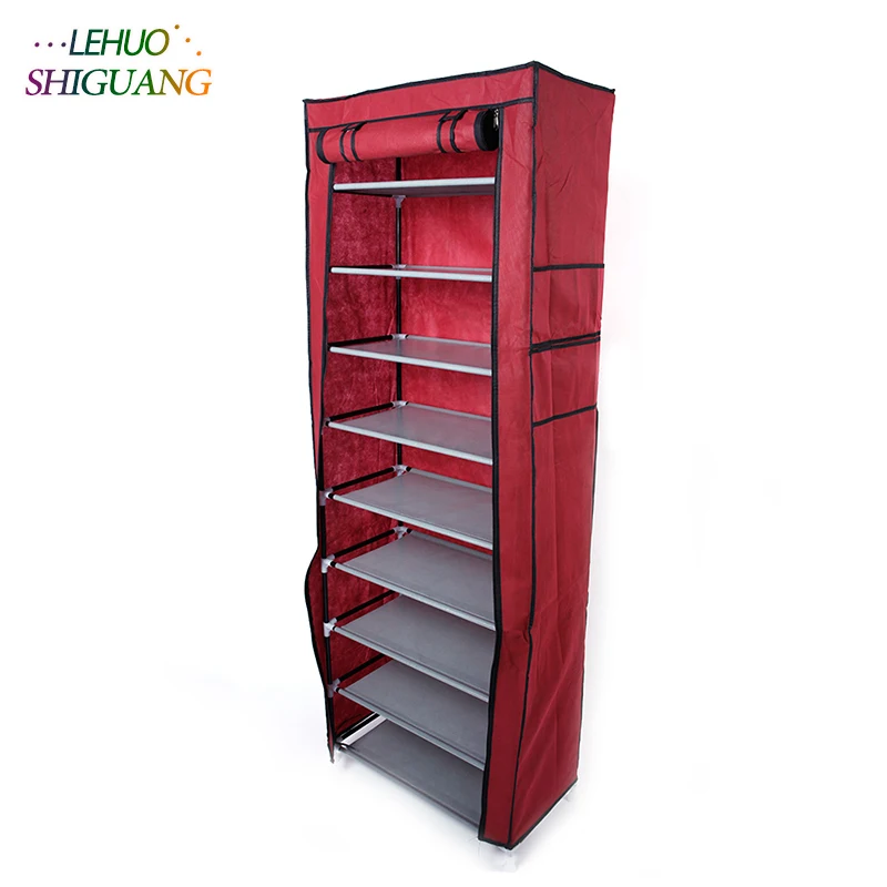 

Single row 9 grid Shoe cabinet Non-woven fabric organizer storage cabinet Assembly shelf Shoe rack home living room Furnitu