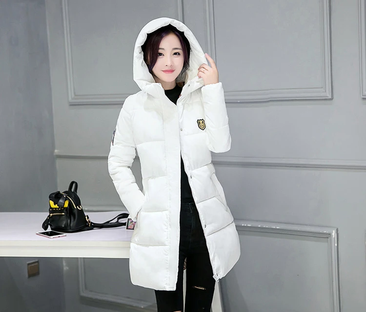 Высококачественное повседневное женское пальто, Женское зимнее длинное пальто с капюшоном, теплая плотная женская зимняя куртка, однотонная женская пуховая парка