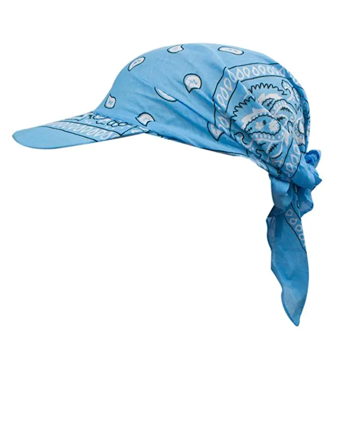 

Classic 100% Cotton Paisley Style Visor Brim Bandana Hat Headwrap Cap 10 colors available