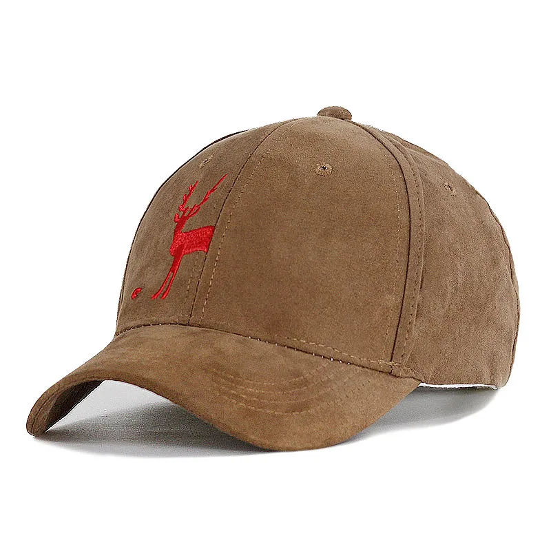 NEW Spring Brand New Suede  Mens Hat pattern Sika deer  Unisex Women Men Hats Baseball Cap Snapback Casual Caps