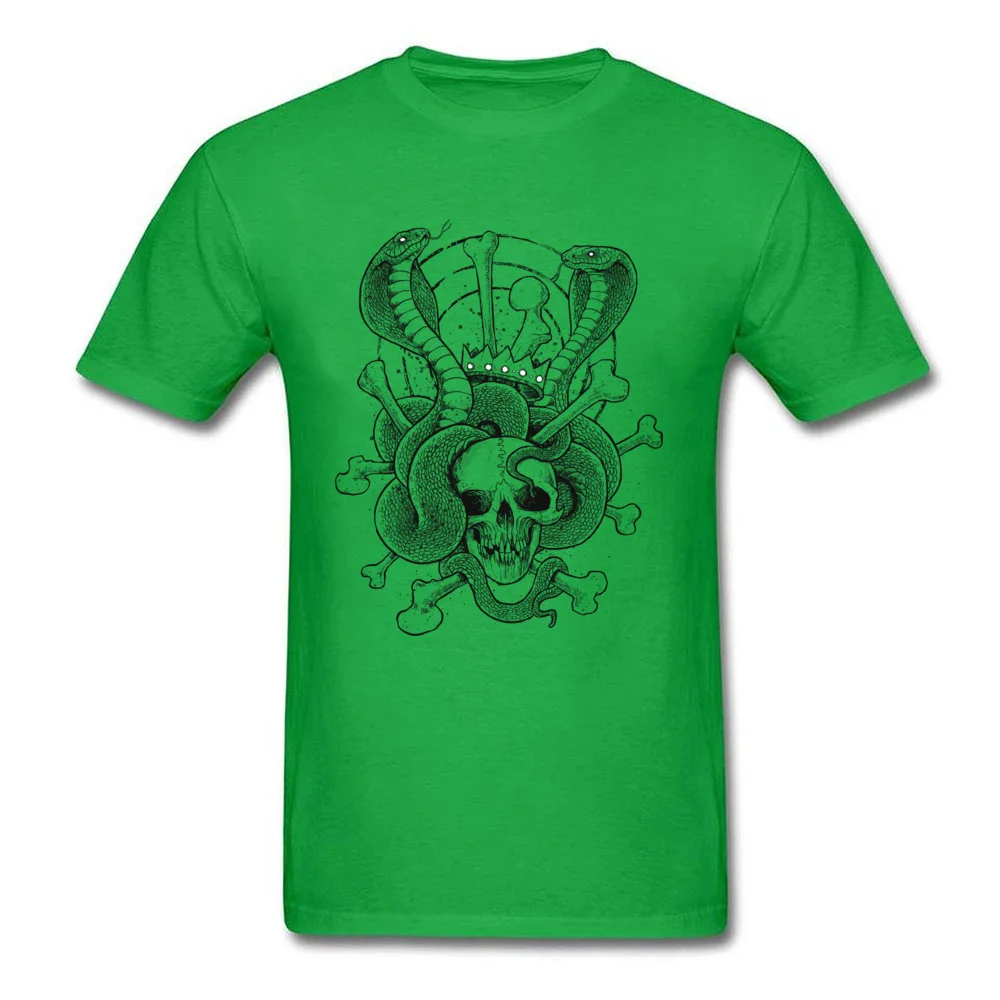 Round Collar King Cobras 100% Cotton Fabric Men's T Shirts Printed Short Sleeve Tops Shirt Funny Casual Tops Shirts King Cobras green