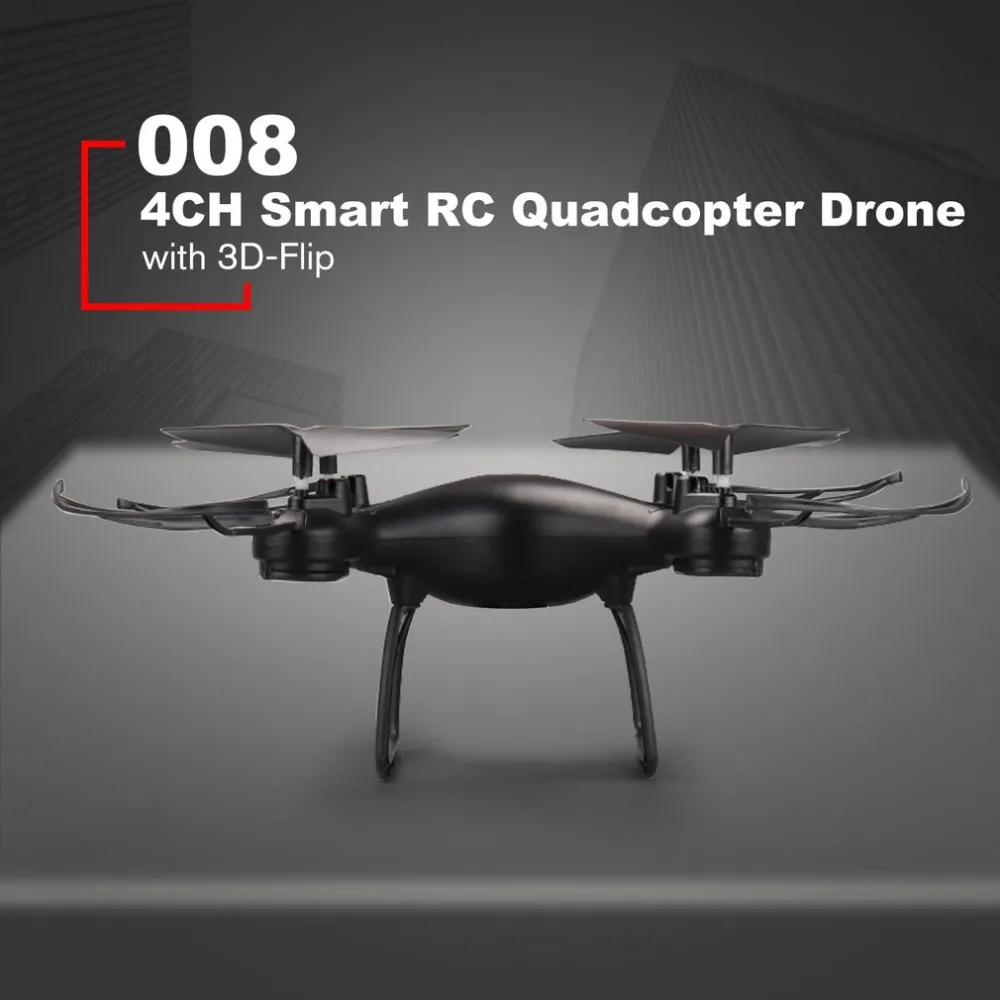 008 Smart 4CH RC Quadcopter беспилотный летательный аппарат БПЛА с высоты удерживайте один ключ взлета Безголовый режим 3D переворачивает для детский подарок