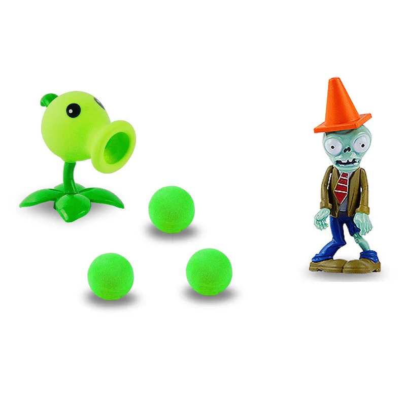 6 комплектов/партия, модель растения зомби, виниловые фигурки, Растения против Зомби, экшн-игрушки, игры, игрушки для детей - Цвет: green 1 no box