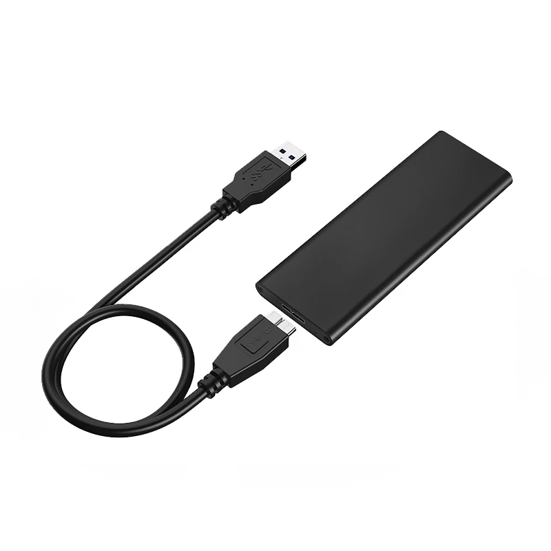 USB 3,0 к M.2 NGFF SSD мобильный жесткий диск Box адаптер внешний жесткий диск SSD Внешний корпус чехол для m2 SSD USB 3,0 чехол 2230/2242/2260/2280 M2 - Цвет: Black