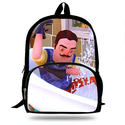 16 дюймов Mochila школьный рюкзак Hello Neighbor забавная игра печать детские школьные сумки мальчики подростковые девочки повседневные Рюкзаки - Цвет: d7258