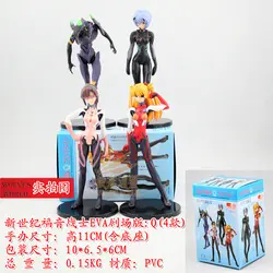 4 шт./компл. EVA Neon Genesis Evangelion фигурка Рея Аянами Фигурки ПВХ brinquedos Коллекция Цифры Игрушки для Рождественский подарок