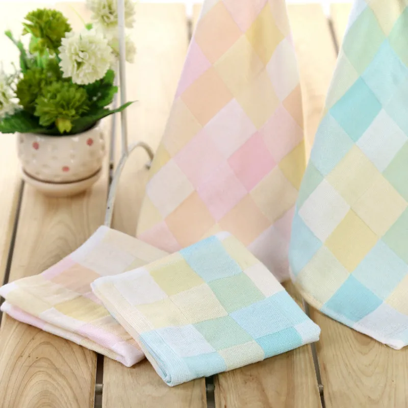 Pure cotton gauze square handkerchief small saliva towel wholesale