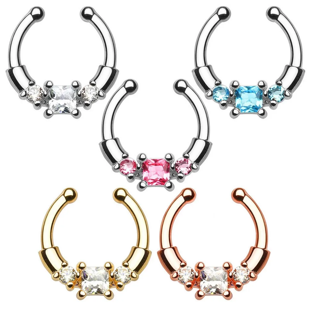 Buy 2018 new arrival various color fake nose ring fake