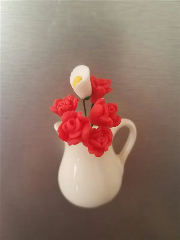 Little mini ceramics vases cute flower vases fridge magnets - Buyers Show 8