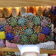 XIYUAN Роскошная красочная вечерняя сумочка-клатч со стразами и кристаллами Стразы Свадебный клатч кошелек вечерние кошелек шикарная Сумочка Подарочная сумка клатчи