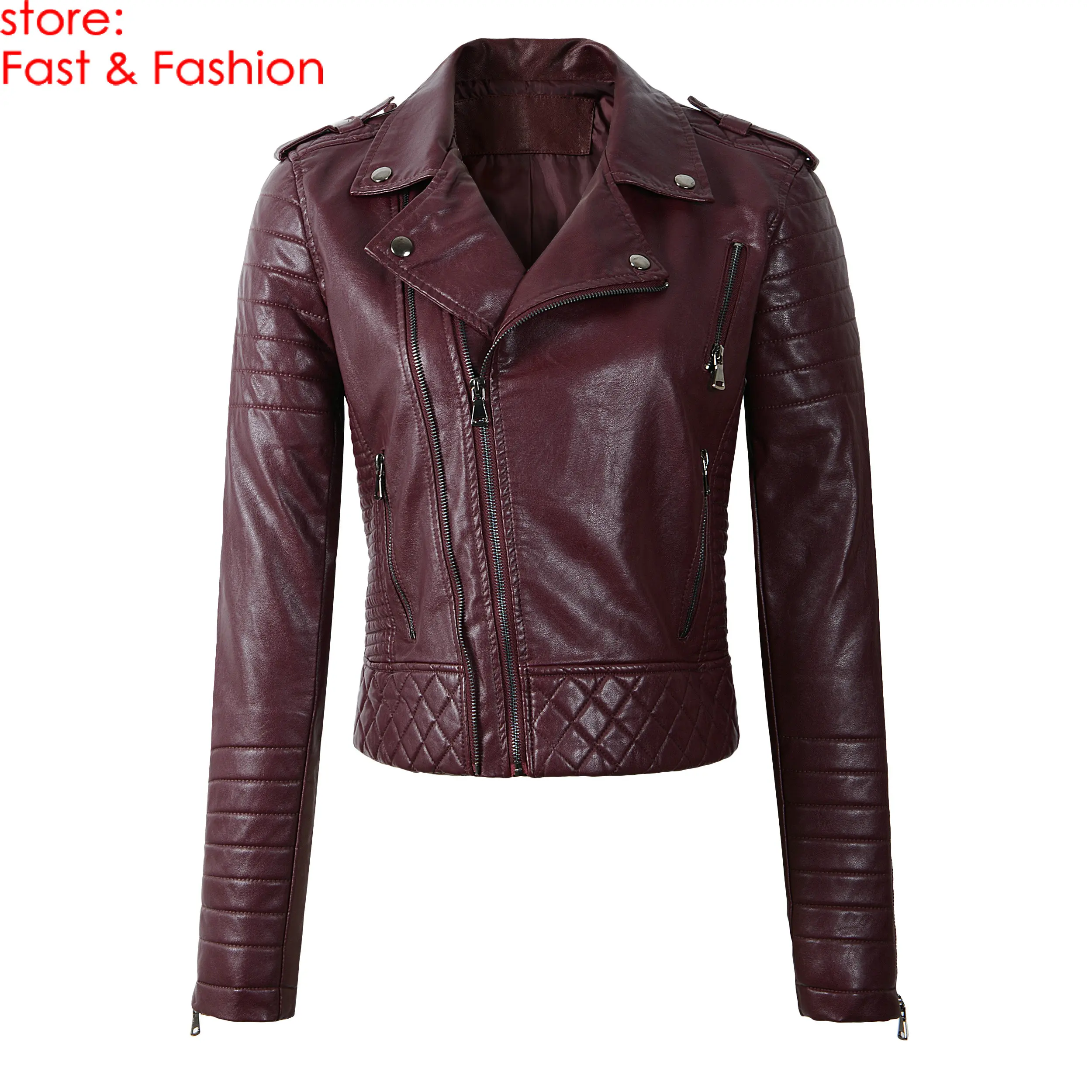 2019 New Fashion Women Spring Autumn Soft Faux Leather Jackets Lady Motorcyle Zippers Biker Blue Coats Black Outerwear Hot Sale 2019 New Fashion Women Spring Autumn Soft Faux Leather Jackets Lady Motorcyle Zippers Biker Blue Coats Black Outerwear Hot Sale