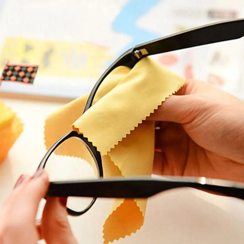 

10PCS Square Micro Fiber Glasses Eyeglass Cleaning Cloth Polishing Camera Phone Computer Screen Stains Home Cleaning Cloth Sep