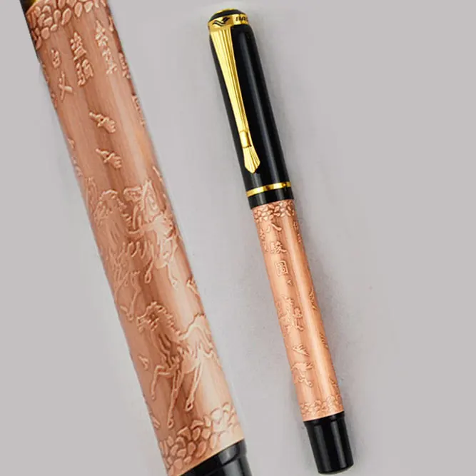 Ручка шариковая BAOER 507 медная восемь лошадей|roller ball pen|ball penbest pen |