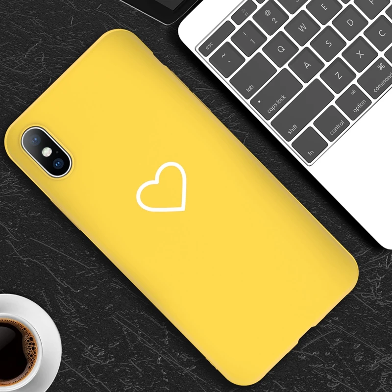 Lovebay Мягкий силиконовый чехол для телефона для пары Apple Iphone 11 Pro Max 8 7 6 6S Plus 5 5S SE XS Max XR X Love Heart TPU задняя крышка