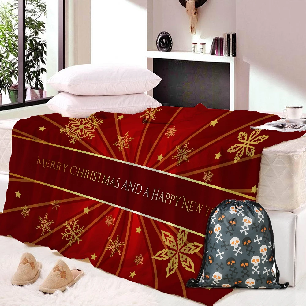 

Custom DIY 3D Christmas Blanket with Spots Sherpa Fleece Wearable Plush Throw Blanket on Bed Sofa Thick Warm Travel Blanket