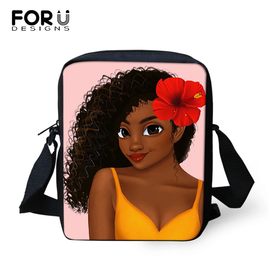 FORUDESIGNS الأسود الفن الأفرو يطبع الأفريقي الفتيات المرأة حقيبة ساعي Crossbody حقيبة للنساء محفظة صغيرة الهاتف عملة حقائب FORUDESIGNS الأسود الفن الأفرو يطبع الأفريقي الفتيات المرأة حقيبة ساعي Crossbody حقيبة للنساء محفظة صغيرة الهاتف عملة حقائب