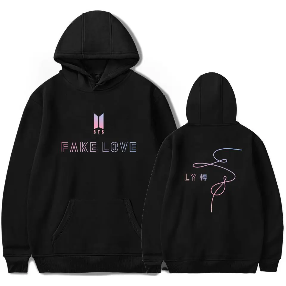 2018 Love Yourself Tear Kpop поддельная любовь модная Женская Весенняя Толстовка с принтом
