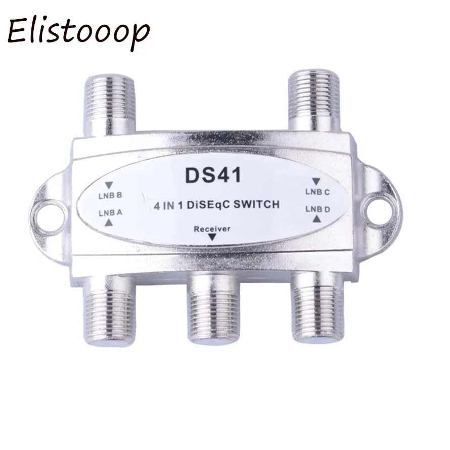 

Elistooop TV DiSEqC Switch 4x1 DiSEqC Switch satellite antenna flat LNB Switch for TV Receiver