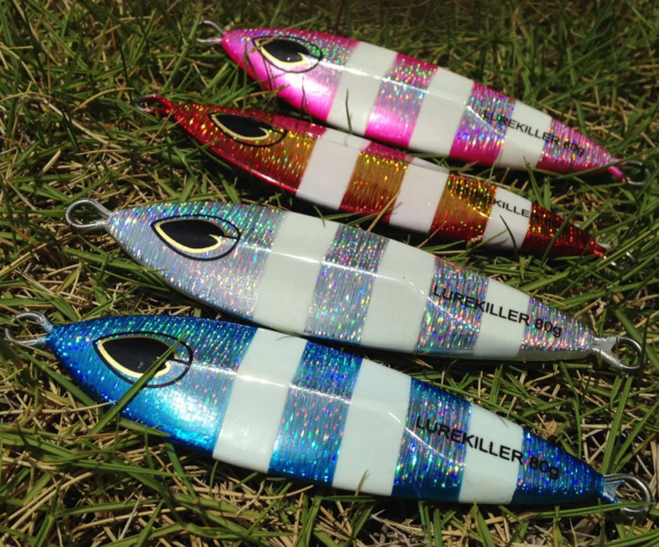 (4Pcs/Lot) Lurekiller 80G 100G 120G 150G 200G 250G Slow Jigging Lure  Luminous