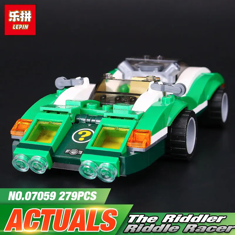 

Lepin 07059 New 282Pcs Genuine Batman Movie Series The Riddler Riddle Racer Set 70903 Building Blocks Bricks Education Toys