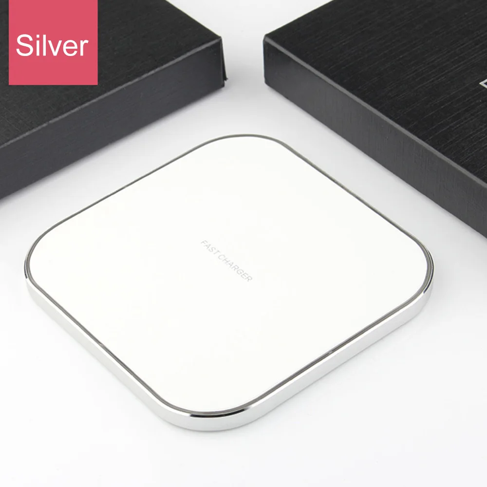 Sliver NYFundas Qi Беспроводное быстрое зарядное устройство 10 Вт для huawei P30 mate 20 Pro mate RS Xiaomi mi 9 mi x 2s pad samsung S10 S9 chargeur sans fil - Цвет: Sliver
