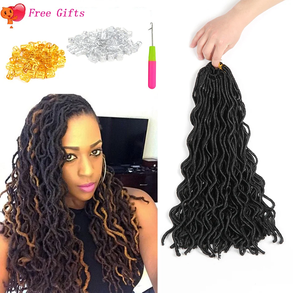 Top Crochet Hair Extensions Multi Colors Curly Faux Locs Twist Braids 20inch 24roots Thin Havana |