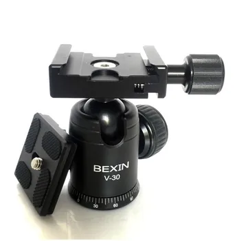 

Portable Mini Camera Video Tripod Ball Head with 1/4" Threaded Quick Release Plate for DSLR Cameras KINGJOY QB-0
