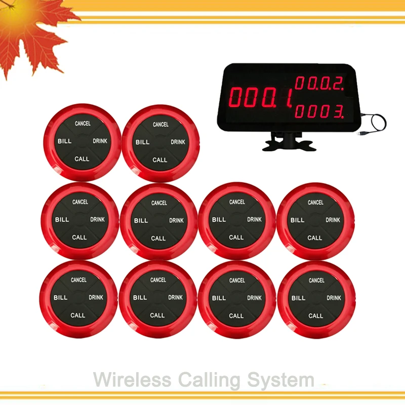 

433MHz Wireless Calling System Waiter Call Pager Restaurant Equipment Catering Customer Service