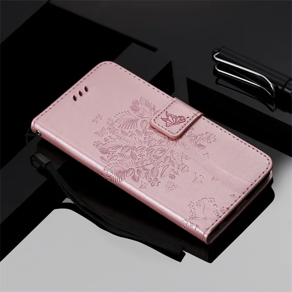 SsHhUu Retro PU Leather+ Wallet Flip Cover Case For MOTO G4 G5s G6 G7 G8s Plus P30 play P40 Z Force E4 E5 Plus Case Coque - Цвет: Rose Gold