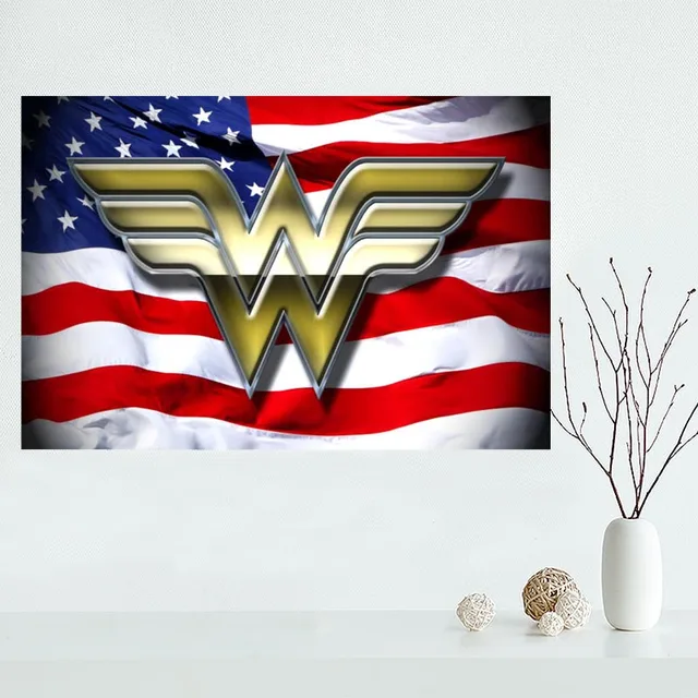 Wonder Woman Wall Art aliexpress : buy custom wonder woman logo canvas painting Wonder Woman Wall Art aliexpress : buy custom wonder woman logo canvas painting