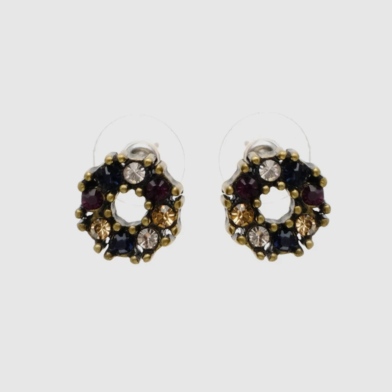

Mini black floral stylish earrings