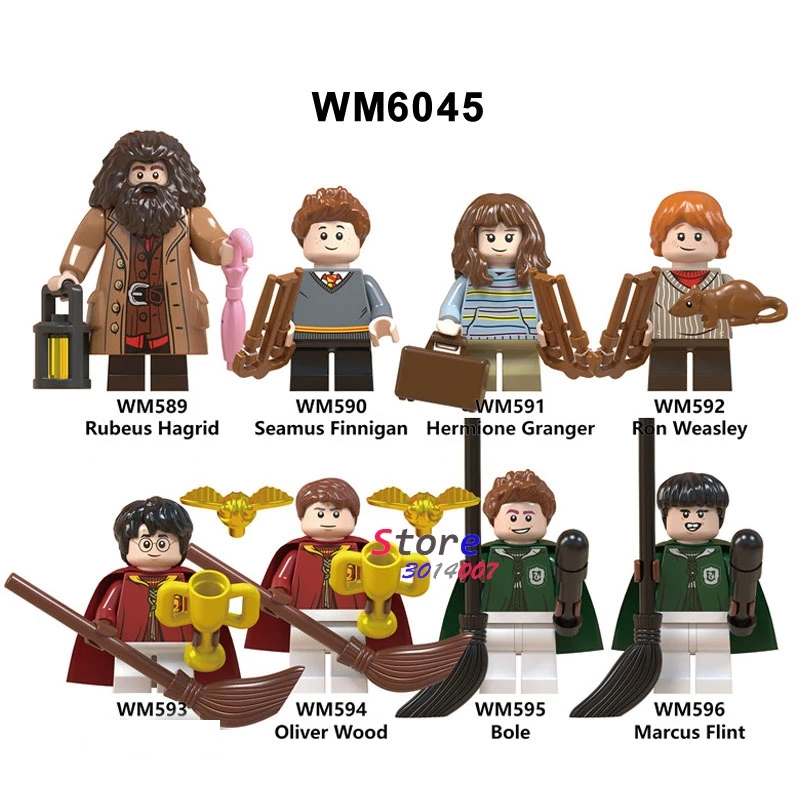 

1Set Magic Movie Series 1 Voldemort Dobby Hermione Ron Moody Rubeus building blocks toy for children