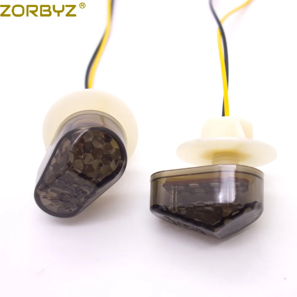 

ZORBYZ Motorcycle Smoke Flush LED Turn Signal Light Amber For Yamaha YZF R6 R1 2008 2007 2006 2005 2004