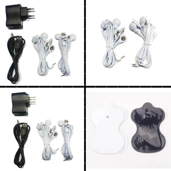 

Electrode Pads/cable/plug for Tens Acupuncture Digital Therapy Massager Pad for Slimming Electric Body Machine Adhesive Gel