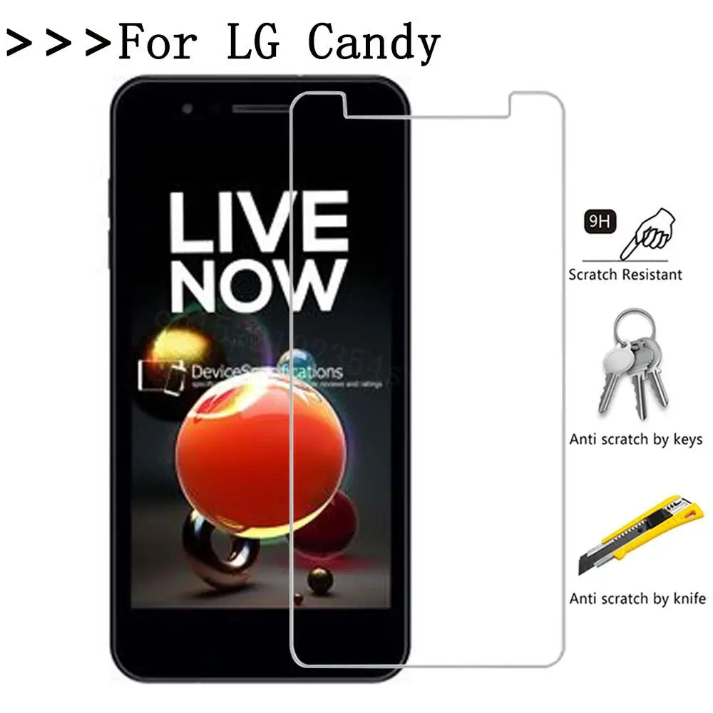 Закаленное Стекло с уровнем твердости 9 H Взрывозащитная пленка защитное стекло на экран телефона для LG Rebel 4 G6 его V36 Q8() конфеты fortune k9 - Цвет: For LG Candy