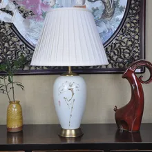 Винтаж Китайский спальня гостиная свадьба настольная лампа Цзиндэчжэнь фарфор Керамическая Настольная лампа искусства jar настольная лампа