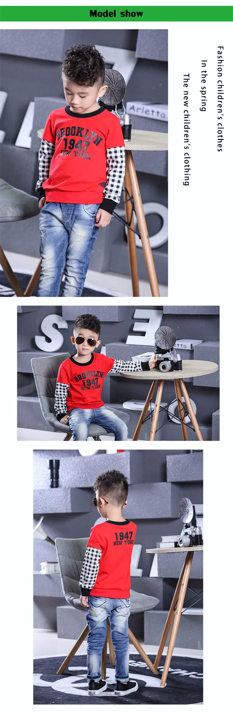 T-Shirt For Boy Sweater Ruffle Raglan Shirts Child Bobo Choses The Boy\'s Clothes Kids Tees Children Tops Teenage Boys Clothing 13