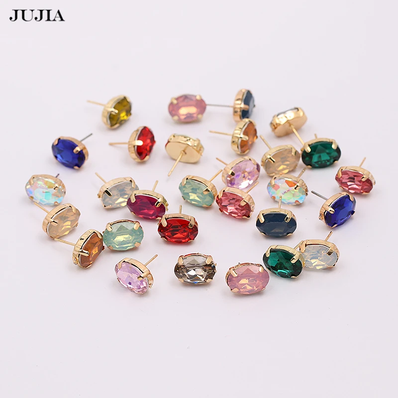 

JUJIA Fashion Vintage Lovely Crystal Stone Earrings Rhinestones Statement Women Party Weddings Stud Earring