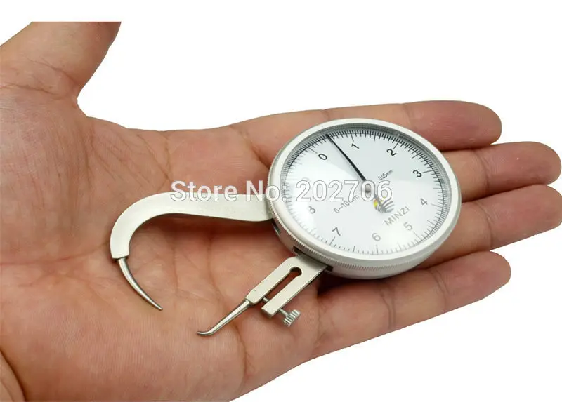 드롭 배송 0-10mmx45mm 다이얼 두께 게이지 테스터 미터 다이얼 캘리퍼 게이지 0-10mm 0.05mm 다이얼 스냅 게이지 캘리퍼스, 드롭 배송